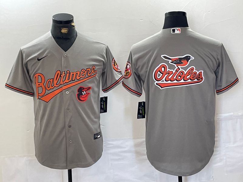 Men Baltimore Orioles Blank Grey Game 2024 Nike MLB Jersey style 6->baltimore orioles->MLB Jersey